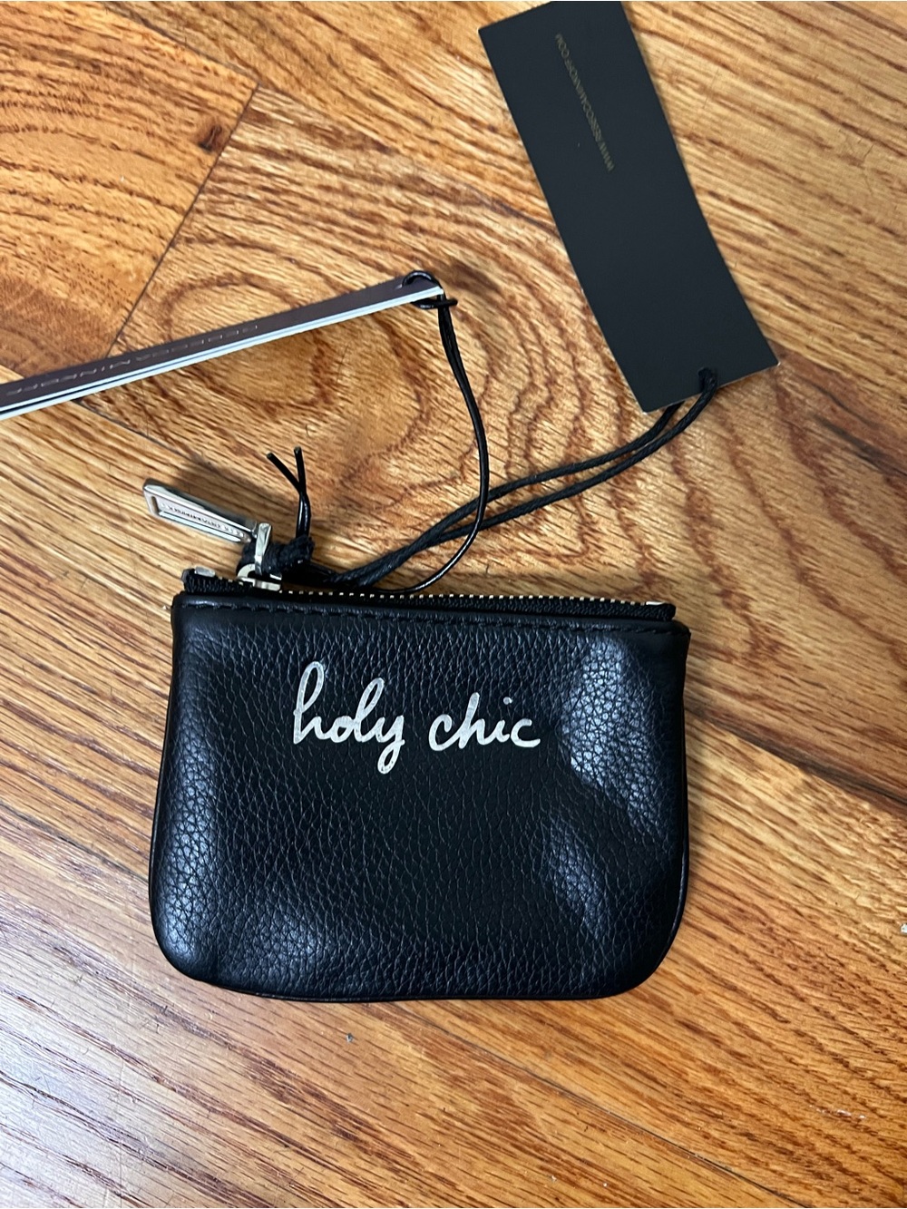 Rebecca Minkoff Holy Chic Black Leather Zip Pouch - NWT